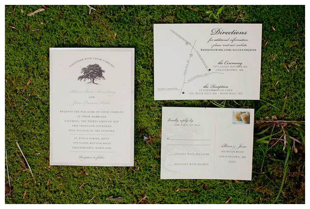 Eastern shore wedding invitations