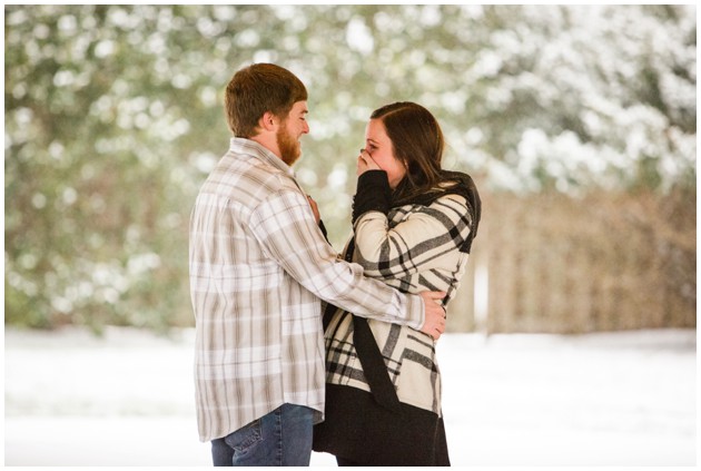 Surprise Winter Proposal in the snow