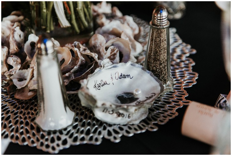 Gorgeous Oyster Shell Name Tags and Centerpiece 