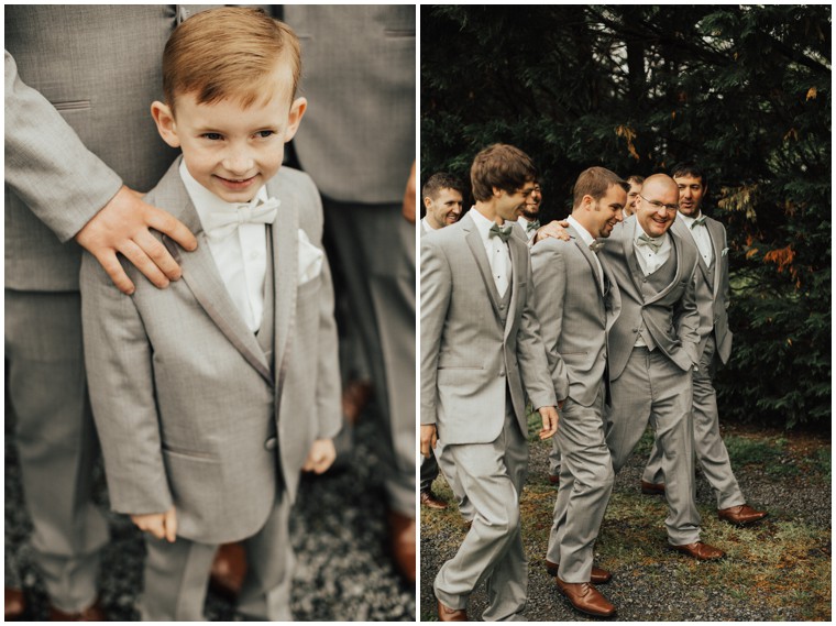 Grey and Mint Groomsmen Suits