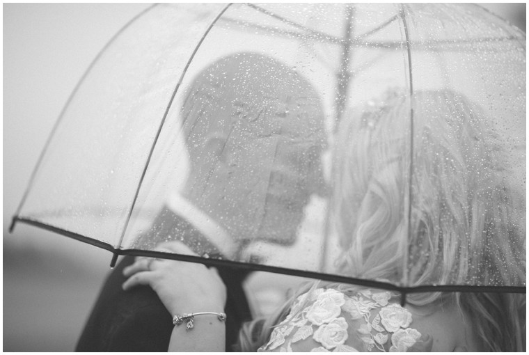 Rainy Day Wedding Portraits