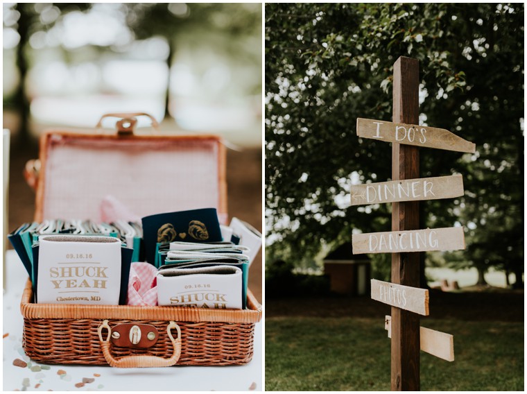 oyster wedding Shabby Chic Wedding on Maryland's Chester river