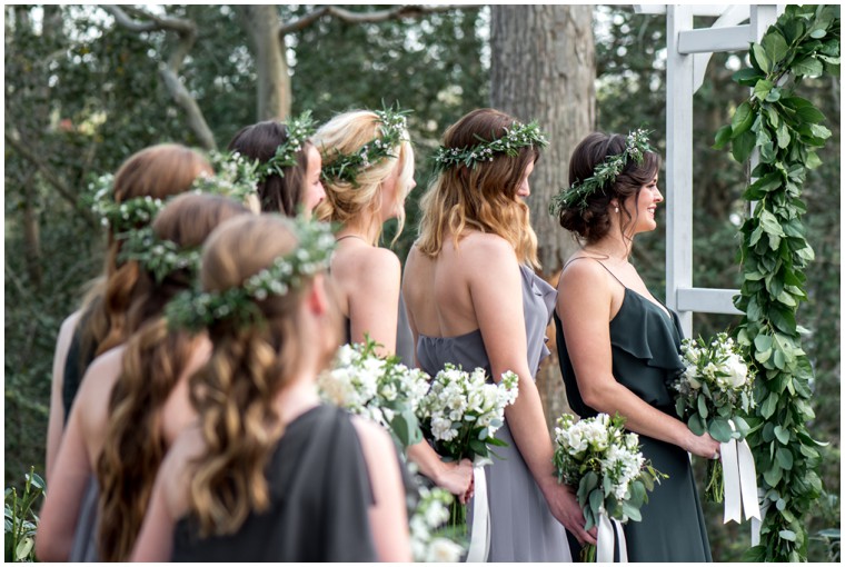 greenery bridesmaid floral crowns