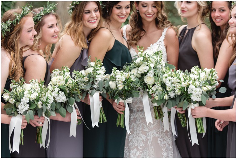 greenery bridesmaid floral crowns