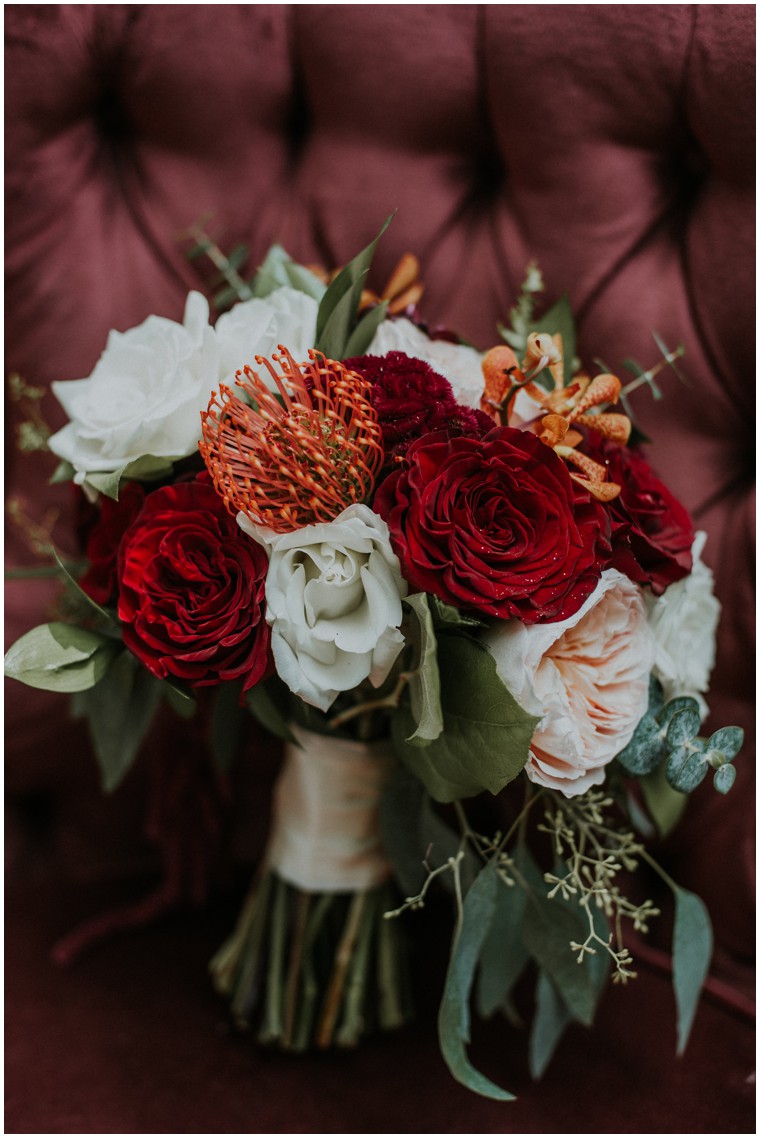 burgundy and oxblood bridal bouquet