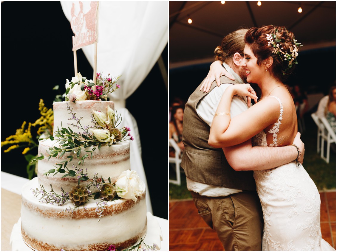 Wedding cake by Almond Creek Cakery, wedding dress by Wren Bridal, and hair by Hair Rehab. |Eastern Shore Wedding|