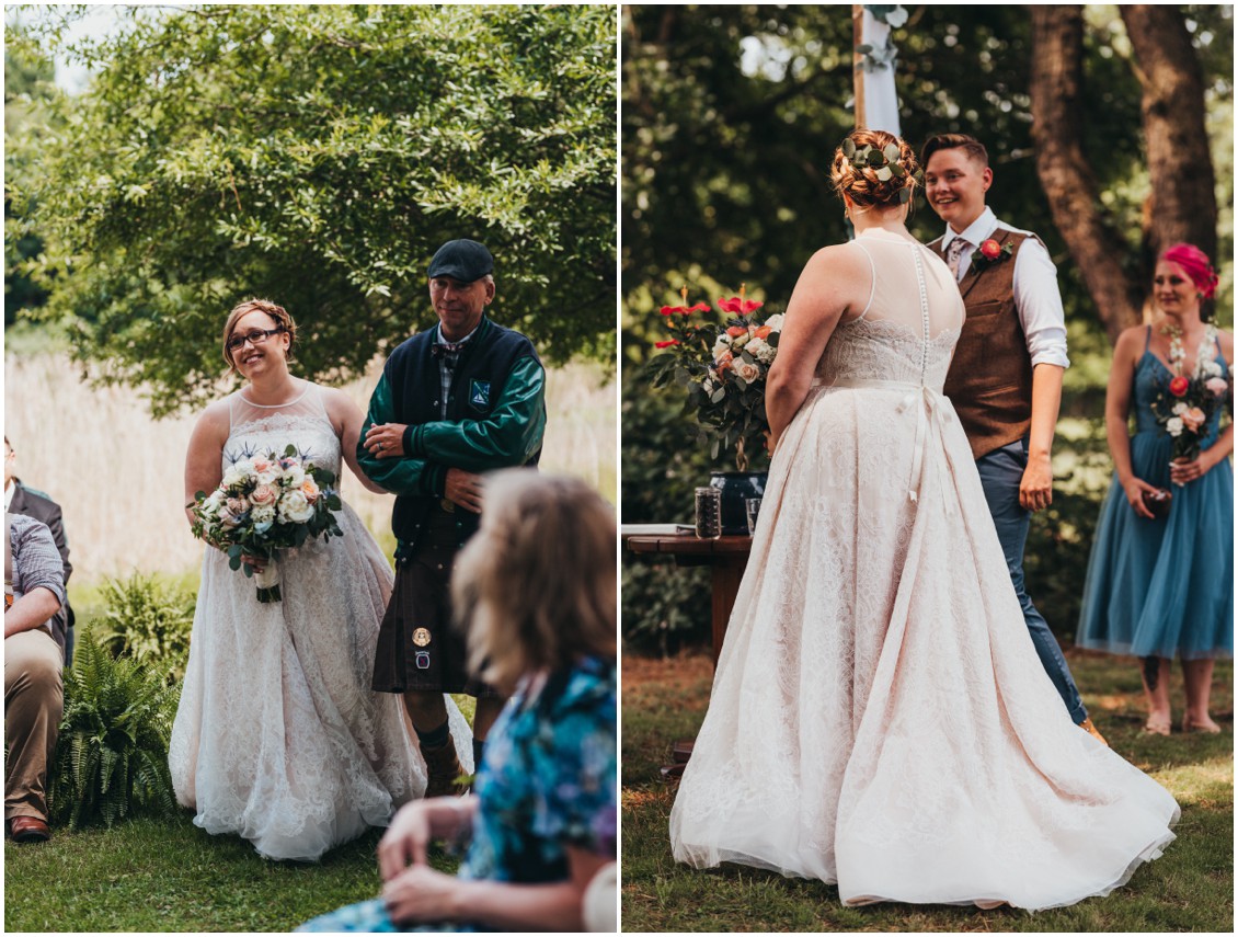 Father walks bride down the aisle. | My Eastern Shore Wedding | 