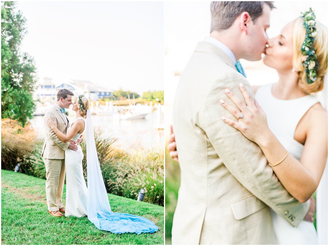 Bride and groom by the water. | My Eastern Shore Wedding | 