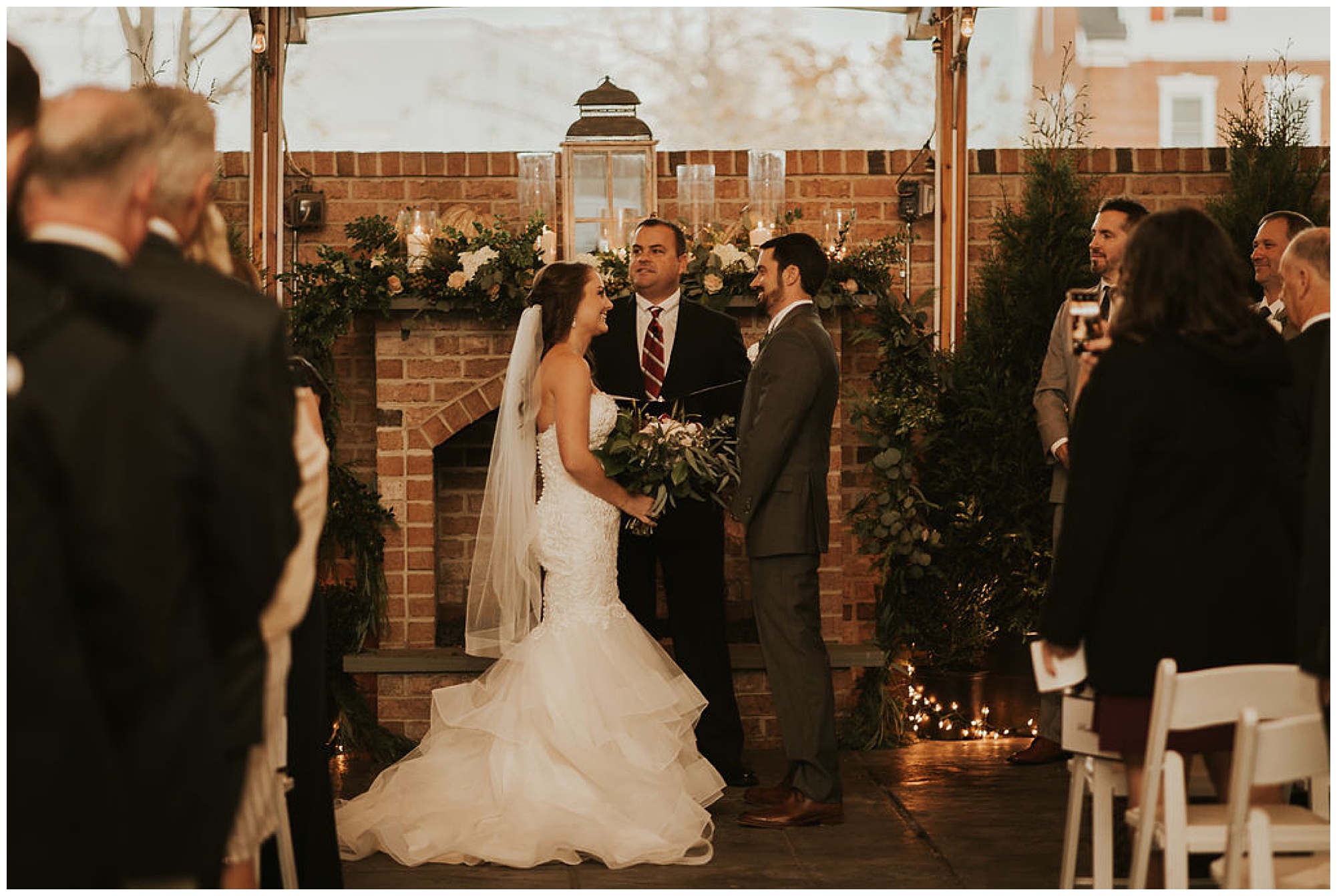 romantic, classy wedding inspiration and ideas at the tidewater inn venue in easton maryland in the autumn fall. outdoor ceremony in tent yurt style setting with fireplace. moody sultry and totally gorgeous. now featured on my eastern shore wedding blog.