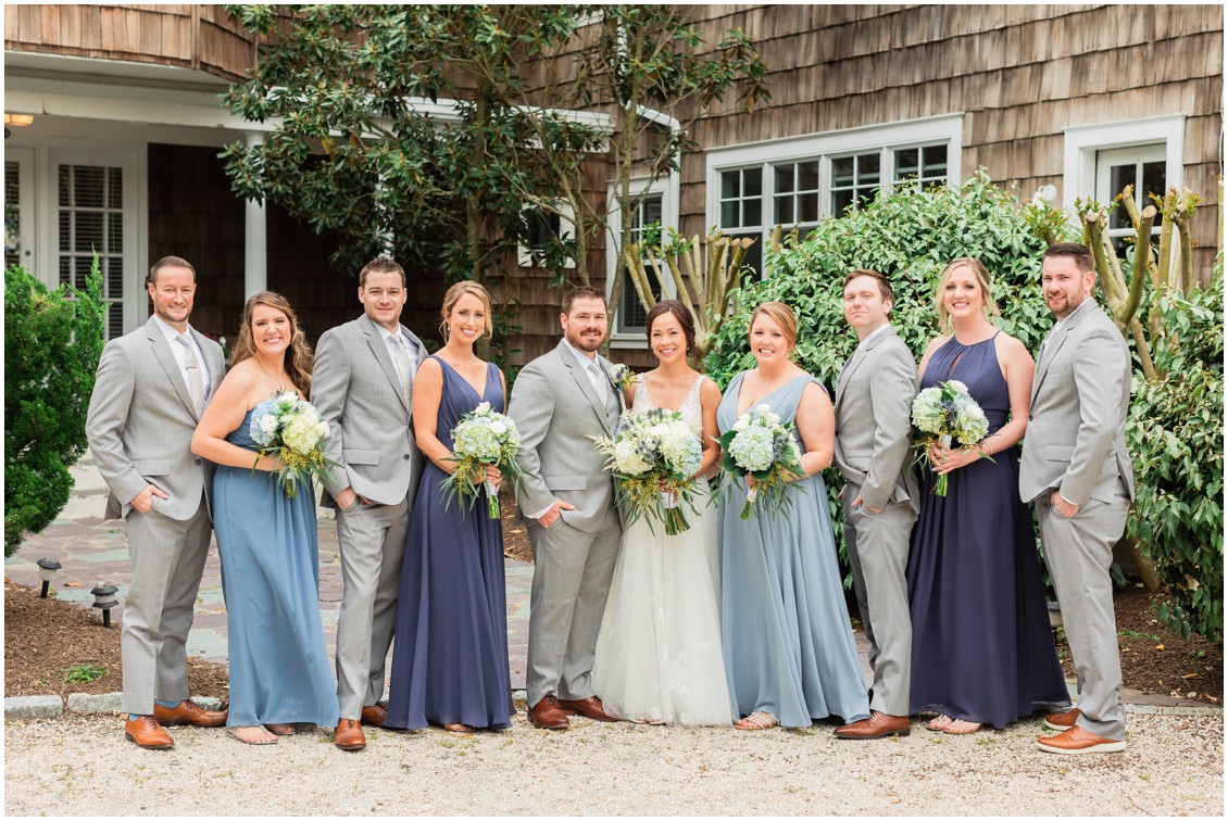 Bridal party with the bride and groom| My Eastern Shore Wedding |Dover Tents and Events