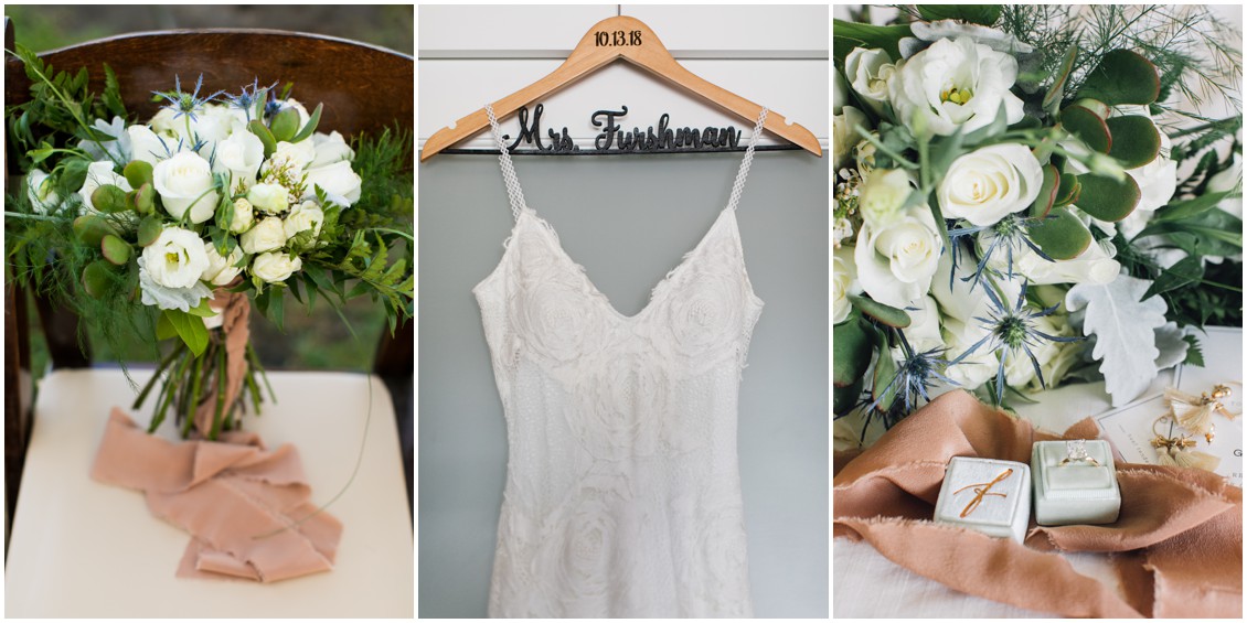 Bridal bouquet, dress and details | My Eastern Shore Wedding | Chesapeake Bay Maritime Museum
