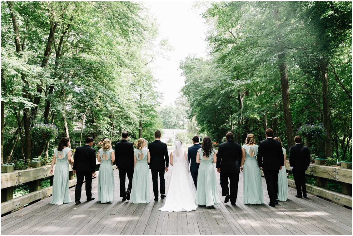 Bride and Groom with bridal party | My Eastern Shore Wedding | The Clubhouse at Baywood