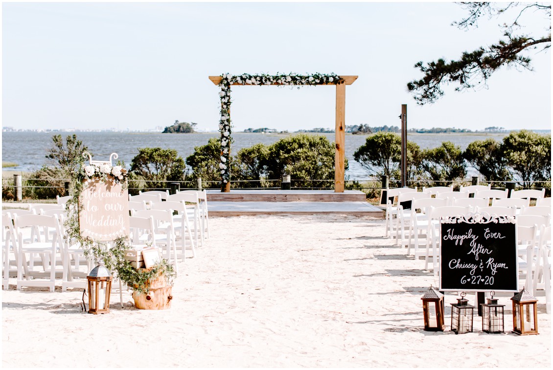 Setup for small wedding with a lot of heart | My Eastern Shore Wedding | Bayside Resort