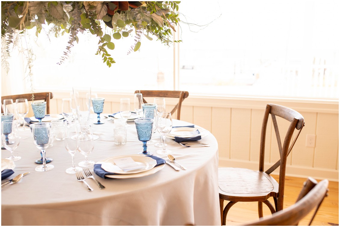 Winter wedding tablescape | My Eastern Shore Wedding | J. Starr's Flower Barn | Price Rentals