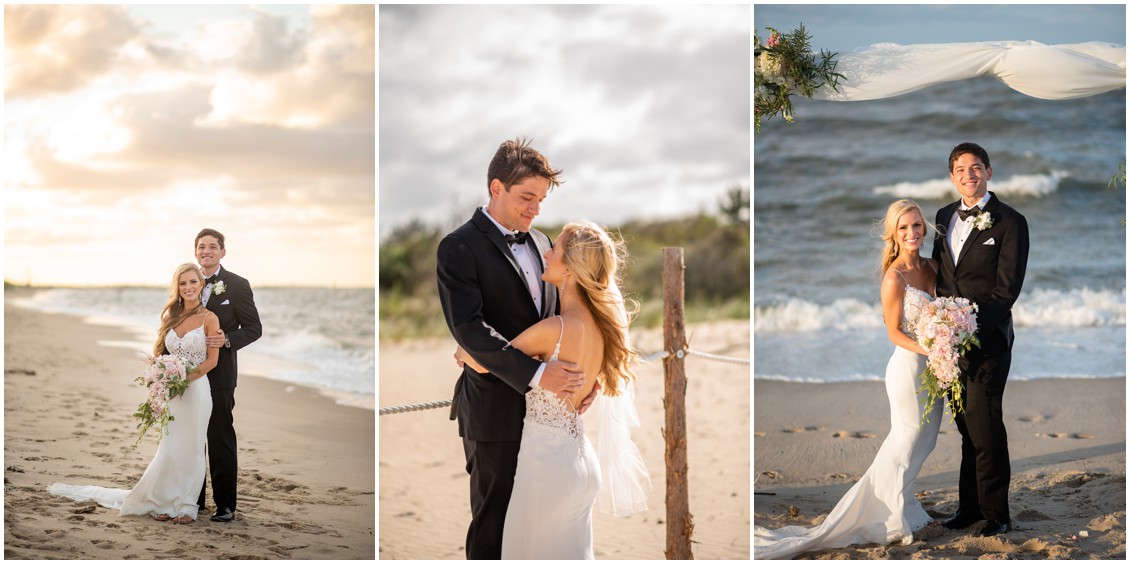 Dreamy Beach-side wedding portrait | My Eastern Shore Wedding | J. Nicole Photography