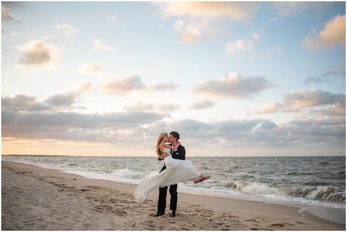 Dreamy Beach-side wedding portrait | My Eastern Shore Wedding | J. Nicole Photography