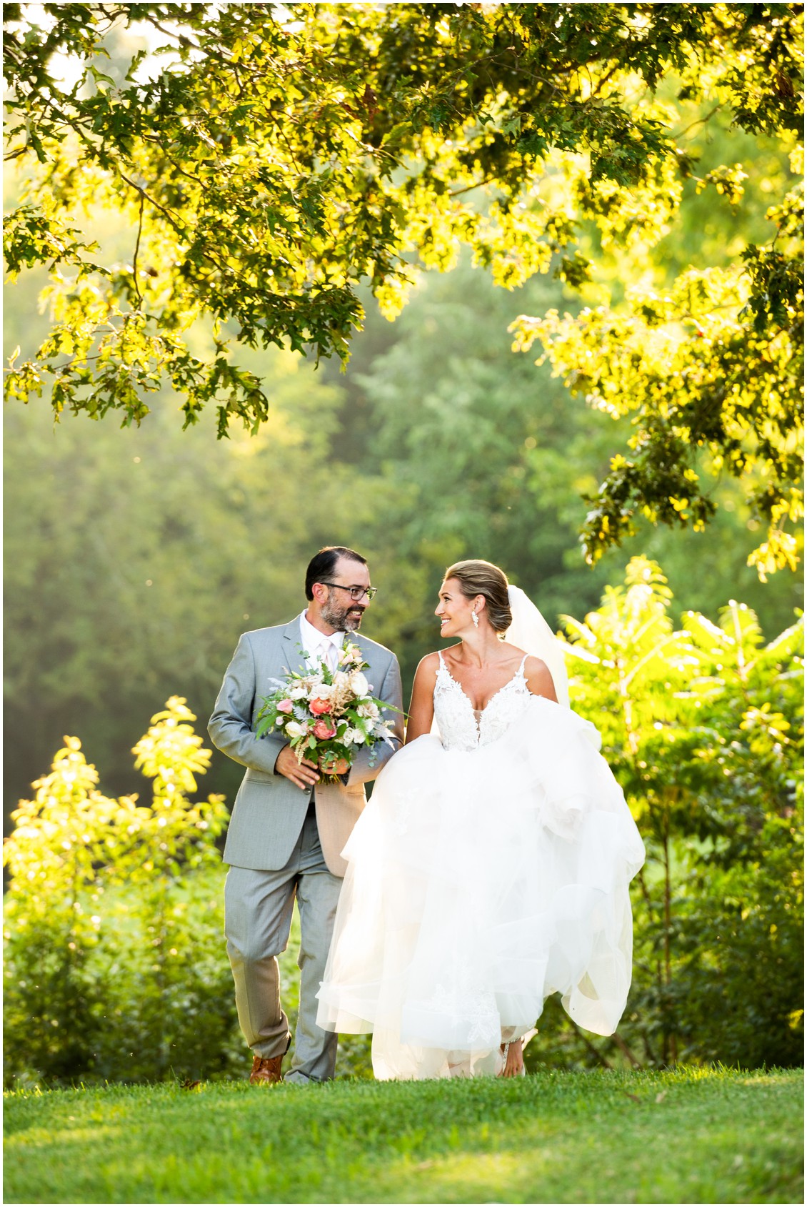Bride and groom portrait at elegant and intimate at-home wedding | My Eastern Shore Wedding | Melissa Grimes-Guy Photography | Sweetbay Flowers