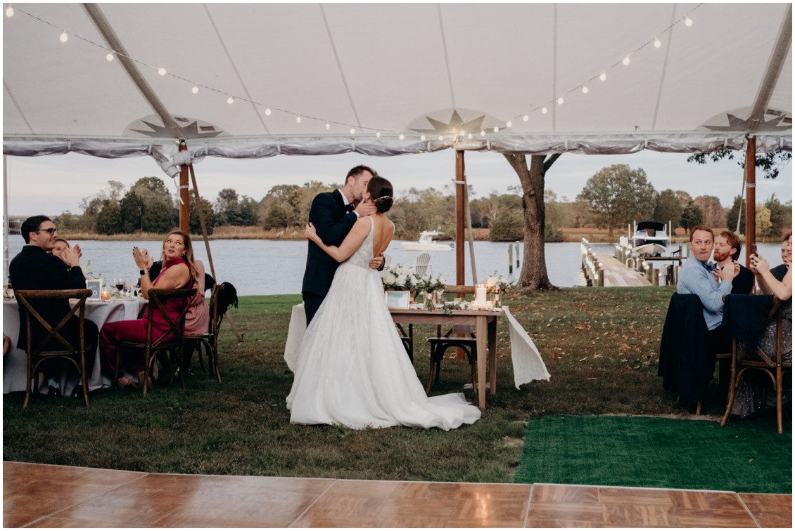 Bride and groom portrait--pivot to perfection, classical eastern shore wedding | My Eastern Shore Wedding | Price Rentals & Events