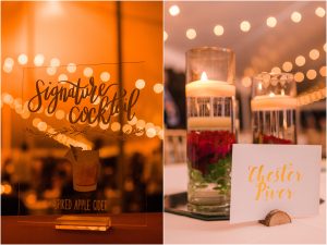 Details of the wedding included locally themed table names and a signature drink. | My Eastern Shore Wedding | Laura's Focus Photography
