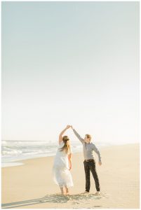 A dreamy dance on the beach before sunset. | My Eastern Shore Wedding | Cassidy MR. Photography