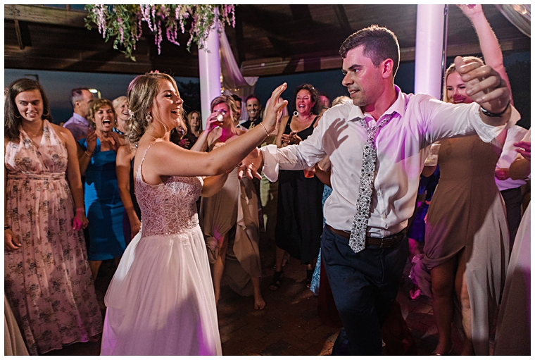 The newlywed couple dances at the Hyatt Regency Chesapeake Bay | Laura's Focus Photography