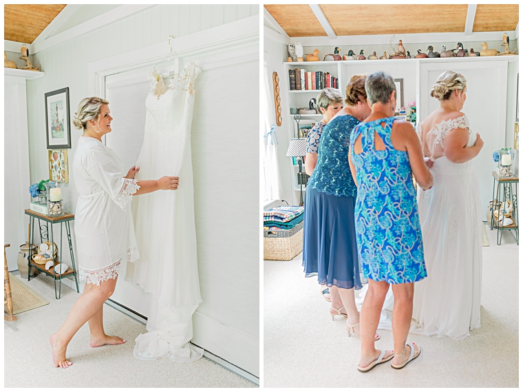 Mother of the bride helps her get dressed | Cassidy MR Photography 