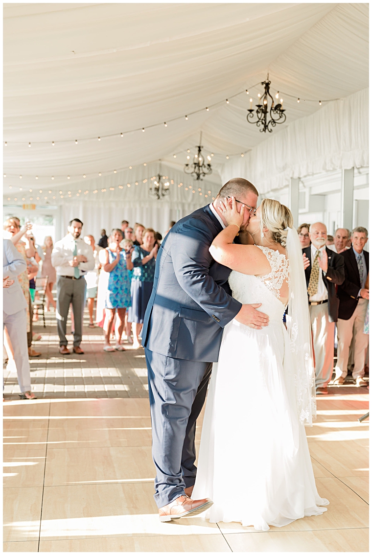 Cassidy MR Photography | bride and groom kiss during first dance