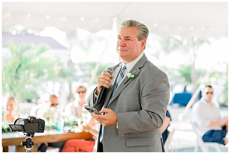 Father of the bride gives a welcome toast | not a dry eye in the house