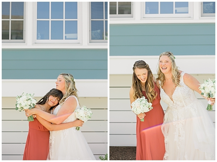 The bride shares a special moment with her bridesmaids before the ceremony  | Inn at Haven Harbour 