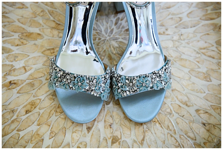 Bridal shoes with beading across the toes | Kathy Blanchard Photography