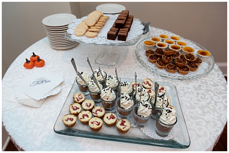 A dessert bar to die for compliments of the Royal Oak Catering Company complete with chocolate mousse, mini brownies, tarts and more., 