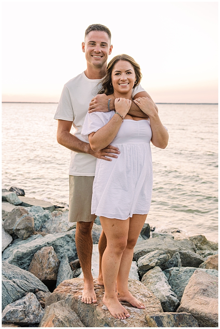 Sunset engagement on the beach