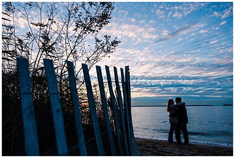 A beautiful sunset image of the newly engaged couple captured by Laura's Focus Photography