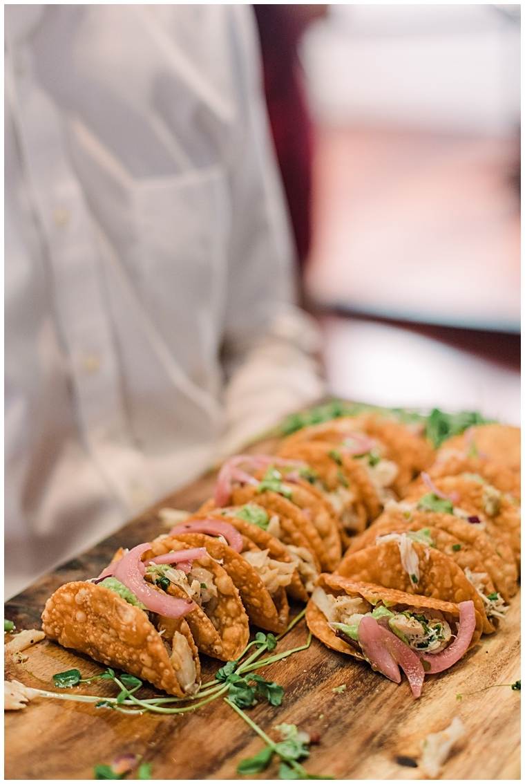 Appetizers by Chesapeake Chefs at Haven Harbour Marina Resort | Inn at Haven Harbour | Laura's Focus Photography | My Eastern Shore Wedding