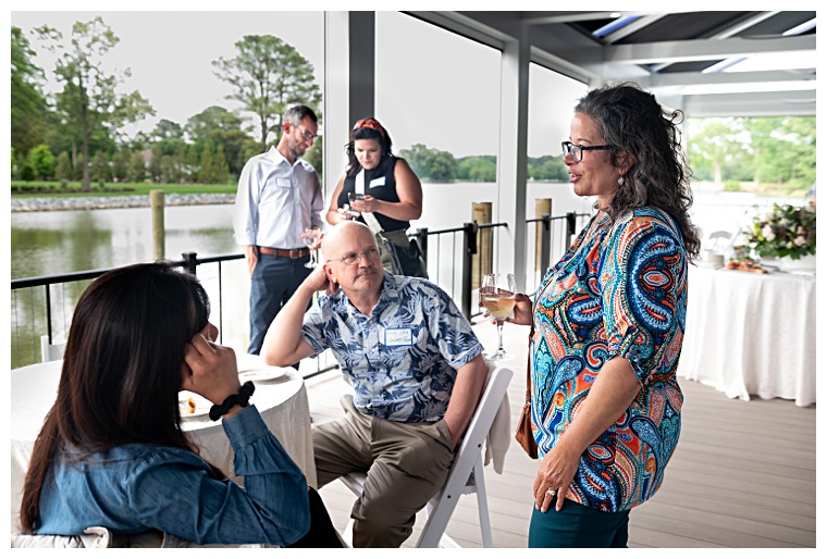 Guests enjoyed snacks by Royal Oak Catering Company on their newly renovated pier.