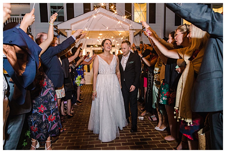 A Sparkler Send Off from the Oaks | Laura's Focus Photography | My Eastern Shore Wedding