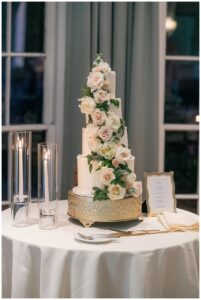 A beautifully decorated wedding cake by millstream farm bakeshop