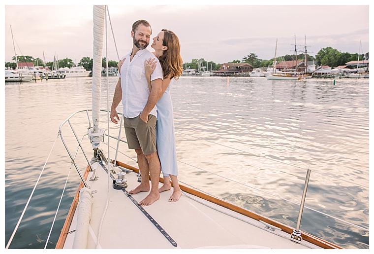 These soon to be newlyweds celebrate their engagement at the Chesapeake Bay Maritime Museum with Laura's Focus Photography in anticipation of their big day