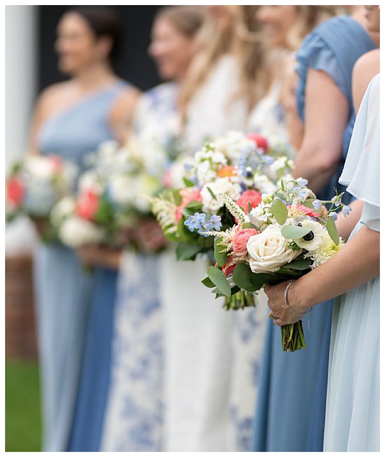 Bridal party bouquets by Three Little Buds Floral