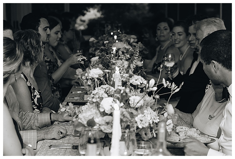 This private reception concludes with an intimate family dinner under the stars