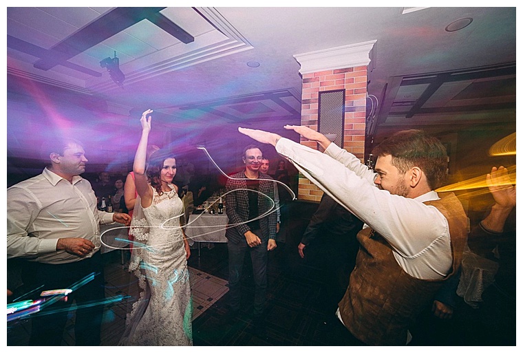 Bride and groom dance the night away at their wedding reception