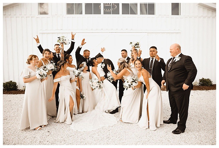 Breckenridge Barn provided the perfect backdrop for fun bridal party photos