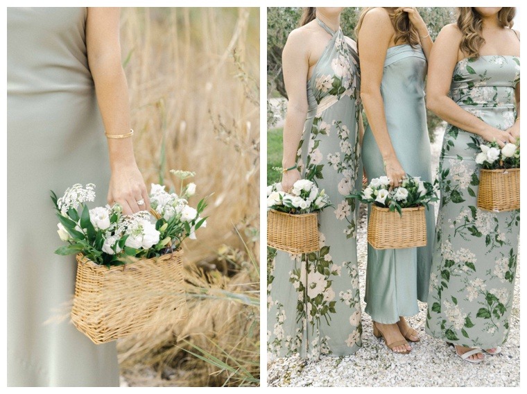 My Flower Box Designs | Eastern Shore Wedding Florals | Bridesmaids baskets | Bridesmaids purses