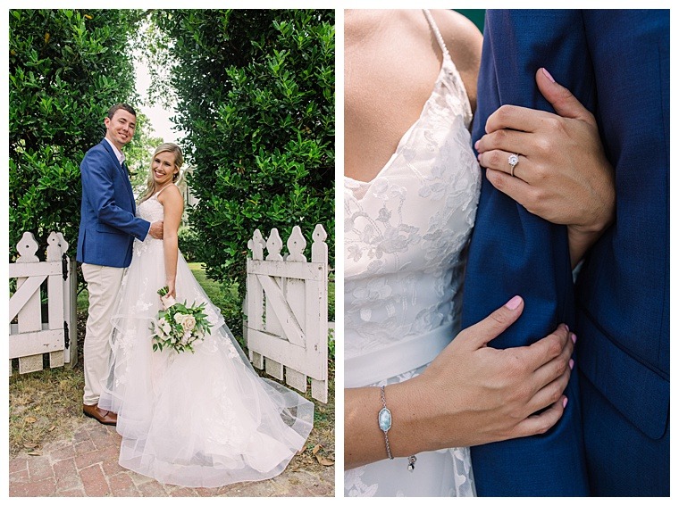 Bridal portraits of the bride and groom in downtown Oxford by Laura's Focus Photography