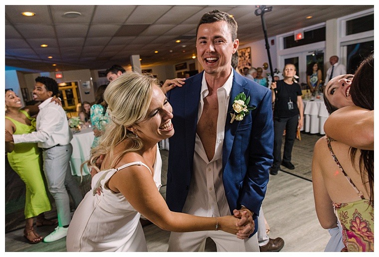 The bride and groom dance the night away at their Oxford MD wedding celebration with Laura's Focus Photography